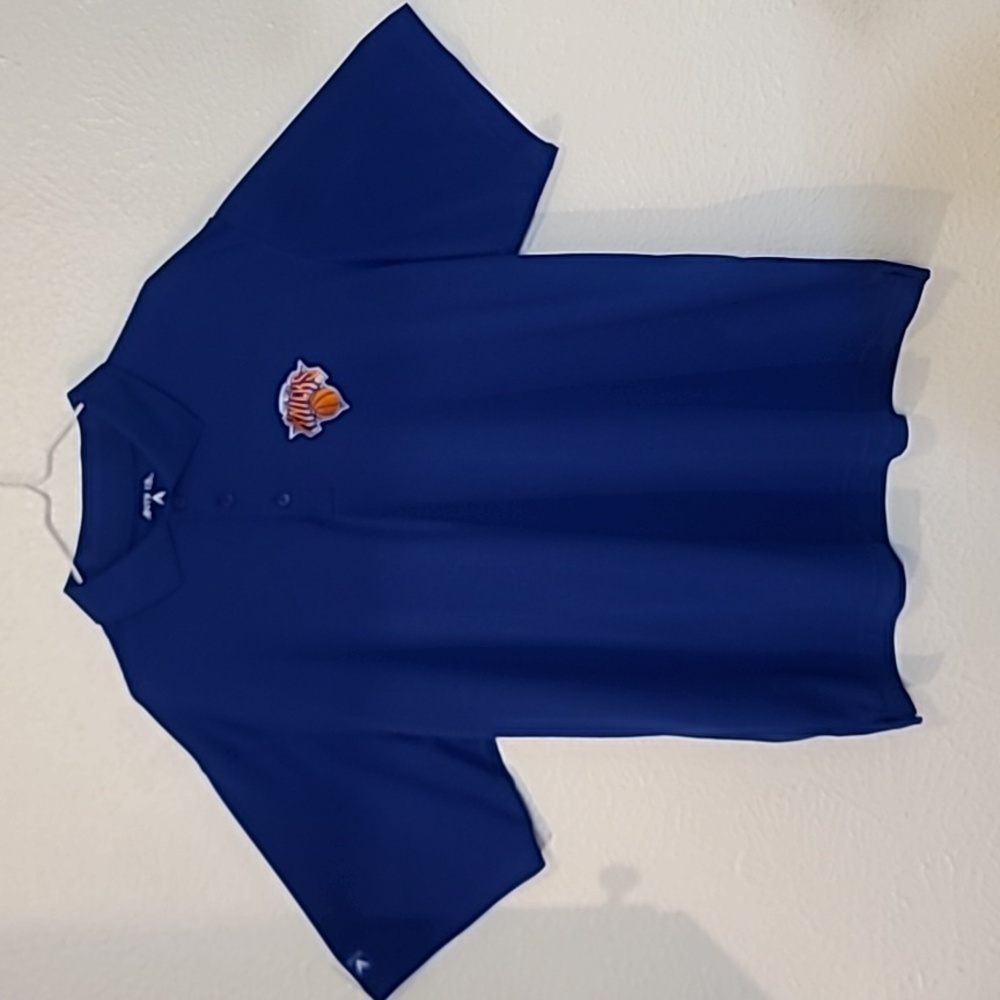 New York Knicks Mens Team Trainer Polo Shirt Antigua NBA Basketball Shirt Sz XL